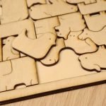 laser cut wooden puzzle