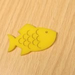 laser cut yellow acrylic ornament