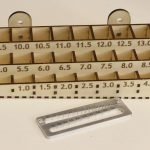 Laser Cut drill bit box with cnc milled drill bit sorting gauge