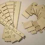 Laser Cut drill bit box plywood parts