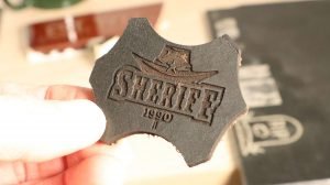 laser engraving leather