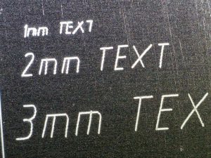 atomstack a5 m50 pro anodized aluminium engraving test patten
