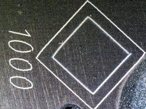 atomstack a5 m50 pro anodized aluminium engraving test patten