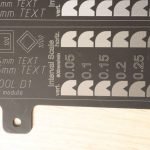 xtool D1 anodized aluminium engraving test pattern
