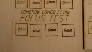 Comgrow Comgo Z1 10W focus distance test