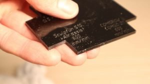 acrylic cutting test with air assist