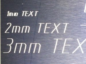Sculpfun S10 anodized aluminium engraving small text at 600mm/min