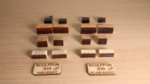 Sculpfun S10 air assist vs without air assist test results
