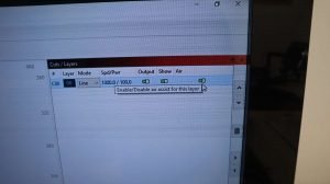 Enabling air assist for a specific layer in Lightburn Software