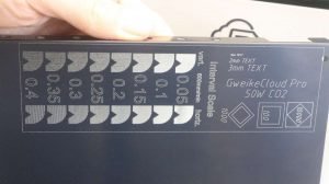 Gweike Cloud Pro anodized aluminum engraving test pattern interval test and mechanical stability test