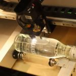 Gweike Cloud Pro engraving transparent glass flask with rotary attachment
