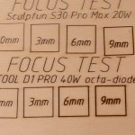 xTool D1 Pro 40W laser module focus distance test