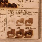 Plywood engraving test pattern engraved with the xTool D1 Pro 40W laser module