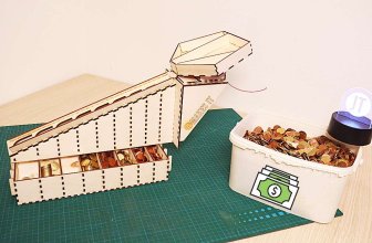 DIY coin sorting machine made with laser cutter